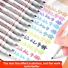 Double Line Outline Pens 12/24 Colors Self-Outline Metallic Markers Glitter Writing Drawing Pen for DIY Art Crafts Scrap Booking 5