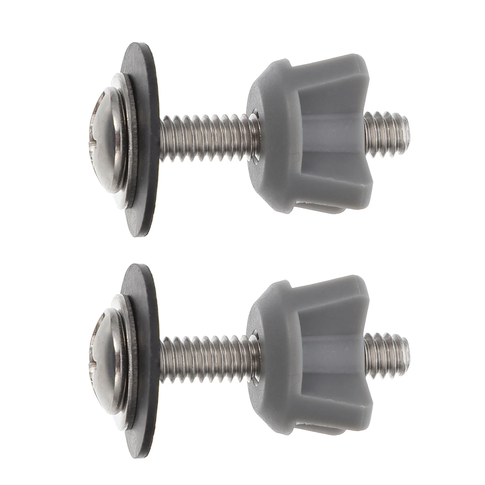 2 Pcs Bolts Toilet Seat Screw Universal Mounting Accessories 4X23X23CM Grey Fittings Hinge Screws Replacement Parts