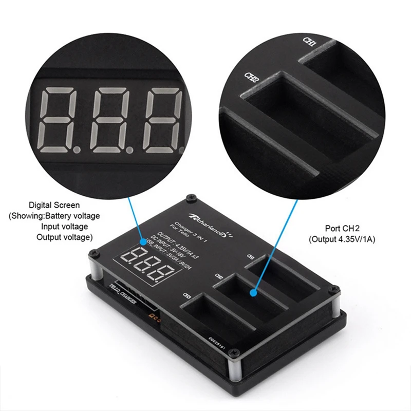 For DJI Tello Drone Fast Charging Hub 3 Lipo Battery Flight Batteries Charger