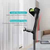 Forearm Crutches for Adults Foldable Elblow Crutch Adjustable Height with Anti-Drop Cuff Forearm Crutches for Walking 2