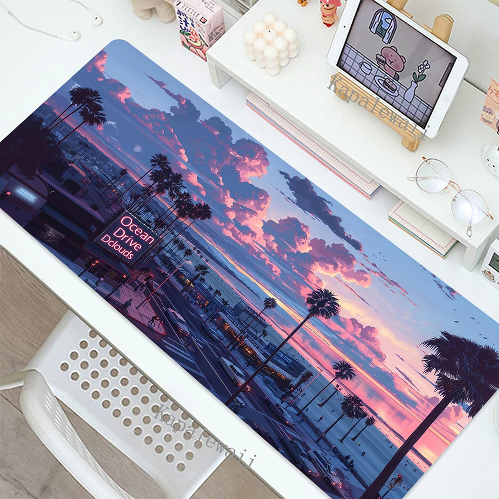 Large Kawaii Gaming Mouse Pad – Pixel Art Anime Design, XXL Extended Mat