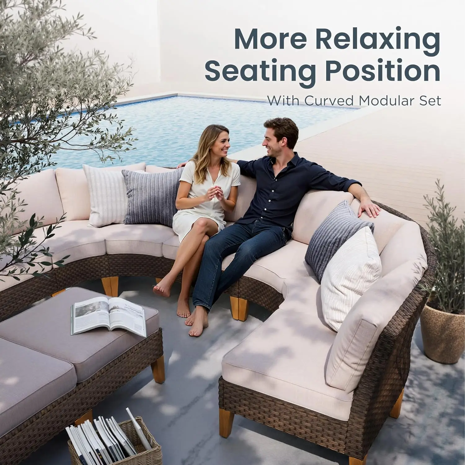 5-Piece Wicker Patio Furniture Set 3