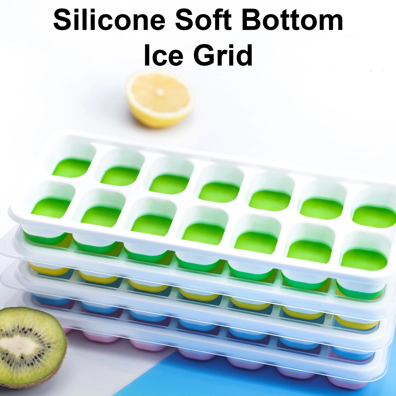 

14 Grid Ice Cube Tray Silicone Mold Square Ice Cube Tray Mold Ice Cube Maker Non-toxic Durable Bar Pub Wine Ice Blocks Maker