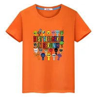 Sprunki print anime Short Tops 100%Cotton Cute Tees Sprunki t shirt for kids boy 10year pride tshirt y2k one piece girls clothes 2