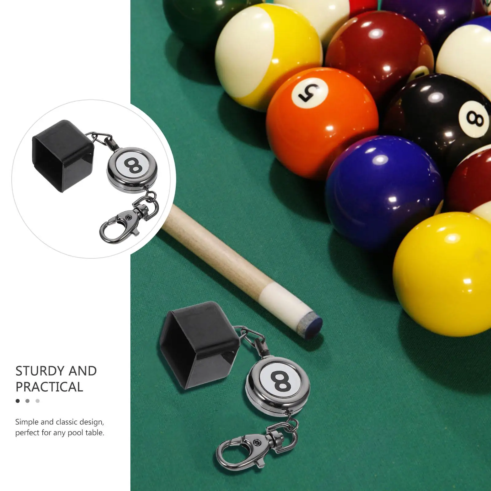 Durable Compact Pool Chalk Holder Snooker Chalk Holder Billiard Supply Pool Table Accessories Lightweight Portable Keychain