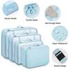 7Pcs Set Travel Organizer Storage Bags Suitcase Packing Cubes Set Cases Portable Luggage Clothes Shoe Tidy Pouch Folding 4