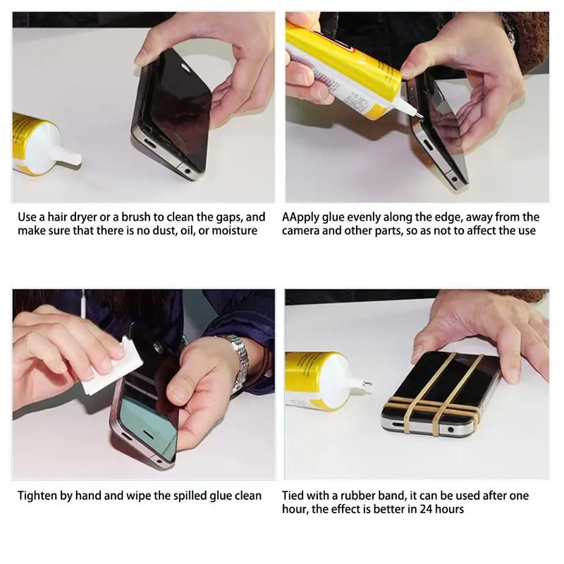 15/50/110ml T-8000 Mobile Phone Repair Glue Manual DIY Multifunctional Glues Transparent Waterproof Soft Repair Adhesive Epoxy