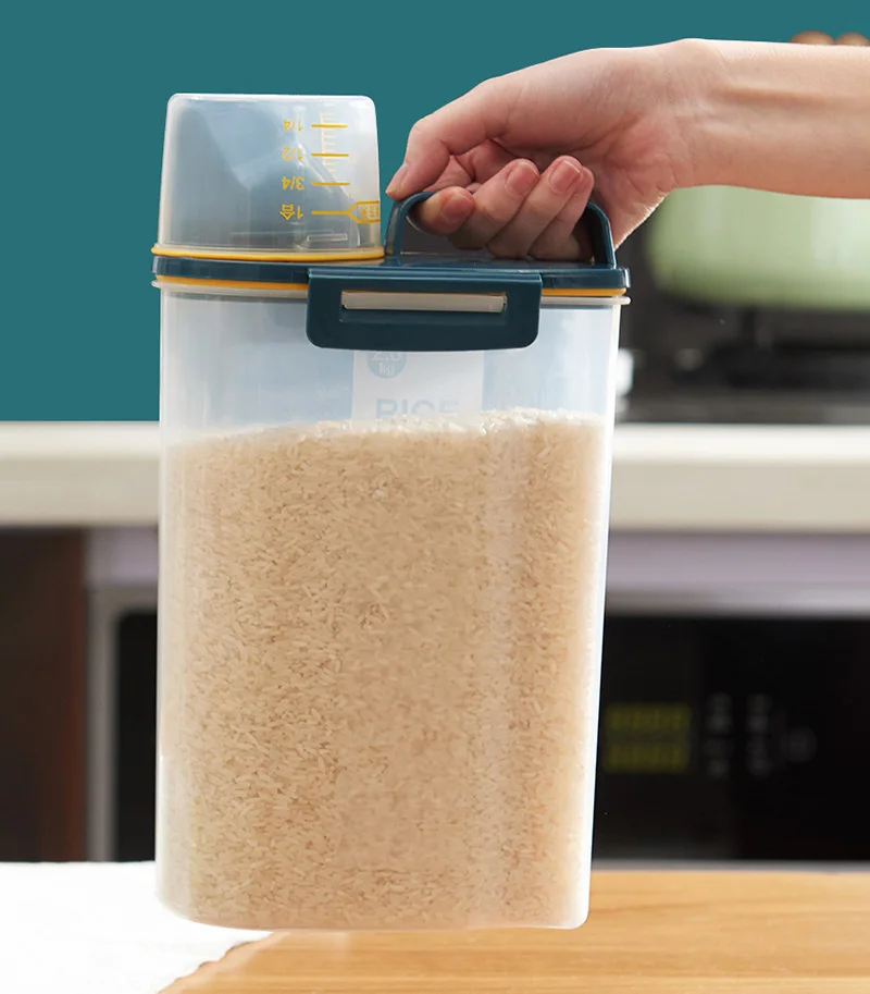 1.5-3L Powder Storage Box Plastic Kitchen Rice Grains Container Bathroom Laundry Powder Detergent Case With Pour Mouth kitchen storage box rice storage box food storage container food storage box storage box