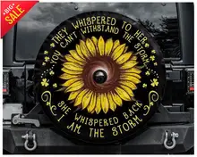 

Sunflower Flower Spare Tire COVER CAR fit to exact tire size Jeep Camper RV, Gifts for Her Car Accessories, Spare Tire COVER CAR