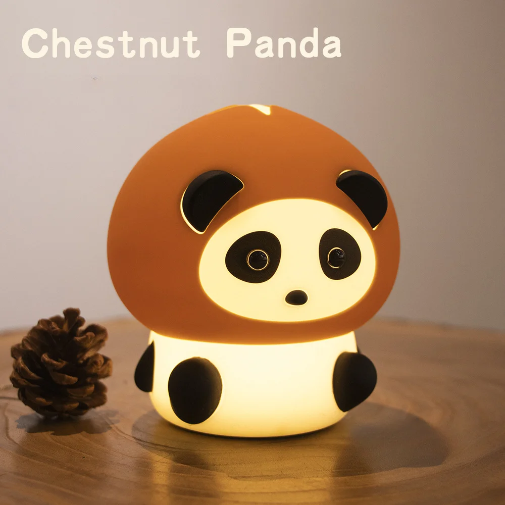 

Portable LED Night Light Cartoon Cute Panda USB Rechargeable Touch Sensor Lamp For Bedroom Decor Bedside Lamp Children Kids Gift