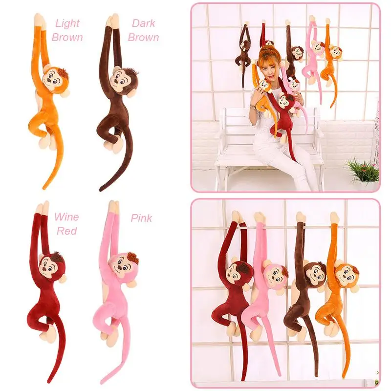 65CM Cute Long-Armed Monkey Shaped Plush Toy Monkey Long Arm Tail Soft Plush Hanging Doll Toy Party Decors Curtains Hanger 4