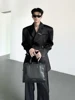 2024 Men's Solid Color Suit Loose Oversized Korean Style Slim Fit Single Button Formal Business Coat Suit Designer Clothing 2