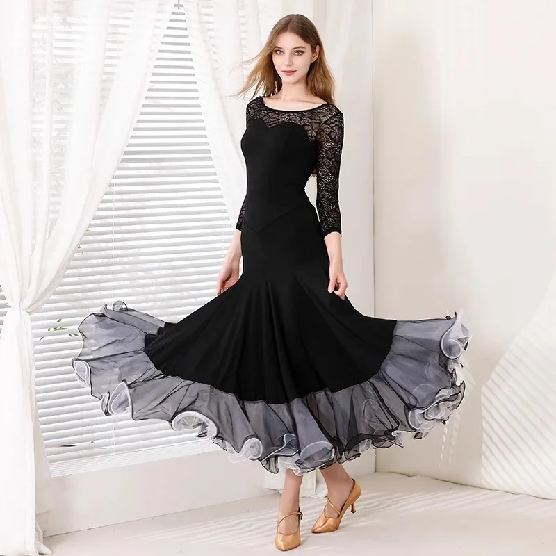 Modern Dance Dress MY907 Lace Ballroom Waltz Big Swing