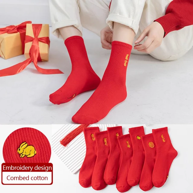 des Chaussettes Chaussettes Rouges du Nouvel an Chinois