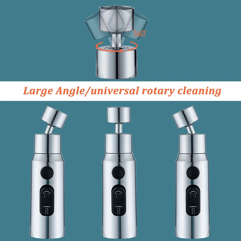Faucet Aerator Kitchen Faucet Aerator 3 Modes Bathroom Anti-splash Tap Extender Adapter Washbasin Sprayer Saving Water Tap Filter Nozzle