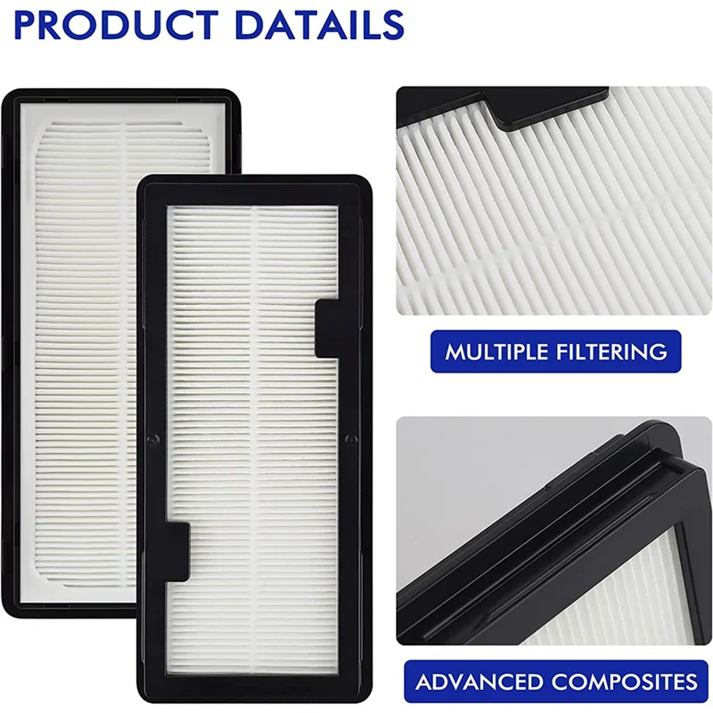2Pcs Washable Replacement Hepa Filters for SAMSUNG Jet Bot AI+ and Jet Bot+ Vacuum Cleaners,Fit for VR30T85513W/AA Robot