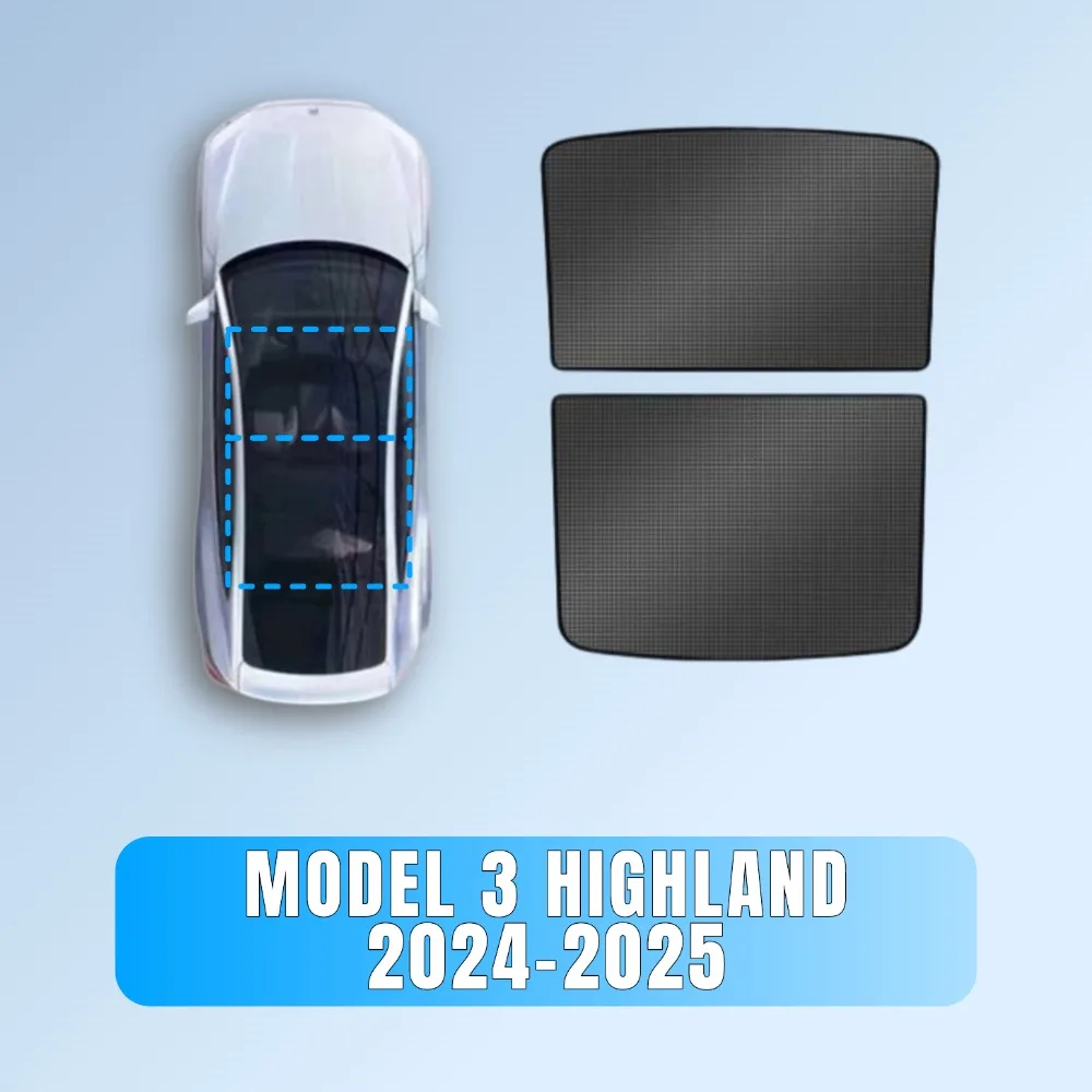 サンルーフサンシェードテスラモデル 3 ハイランド 2024 モデル Y