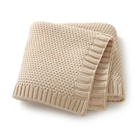 Baby Blankets Knit Infant Stroller Swaddle Wrap Sleepsack Super Soft Newborn Girl Boy Quilts Bedding 90*70CM Plaid Fashion Solid