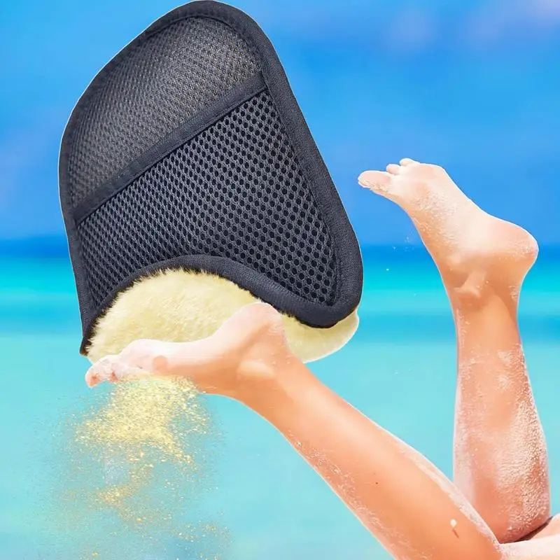 Sand Wipe Off Mitts Wipe Sand Mitt Parent-Child Beach Remover Gloves Remover For Beach Off Soft Mitt For