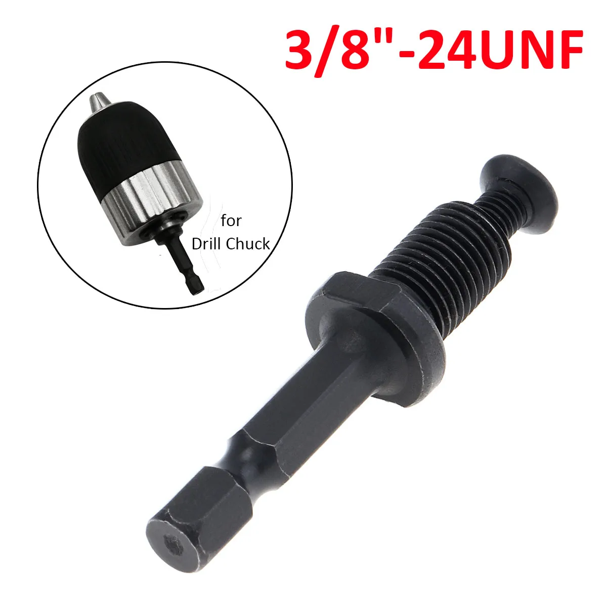 

3/8"-24UNF Chuck Drill Chuck Hex Male Shank Adapter Thread with Screw for Electric Hammer Adapter Parts speeding Bit Changeovers