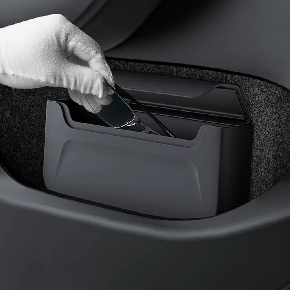 

For Tesla Model 3/model Y Car Organizer Box Silicone Car Storage Box For Glasses Phone Wallet Keys Storing Car Accesso S7d6