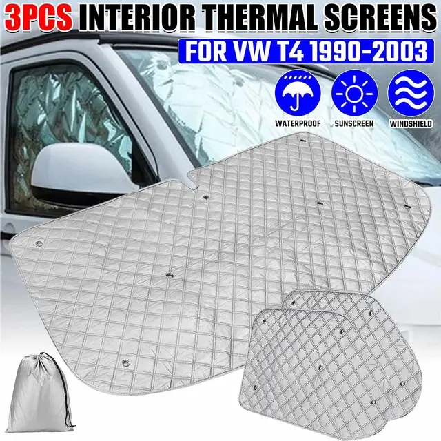 3pcs/set Car Windshield Cover For Vw T4 T5 T6 Anti-uv Protection Internal  Car Windscreen Shield Window Sun Shade Visor - Windshield Sunshades -  AliExpress