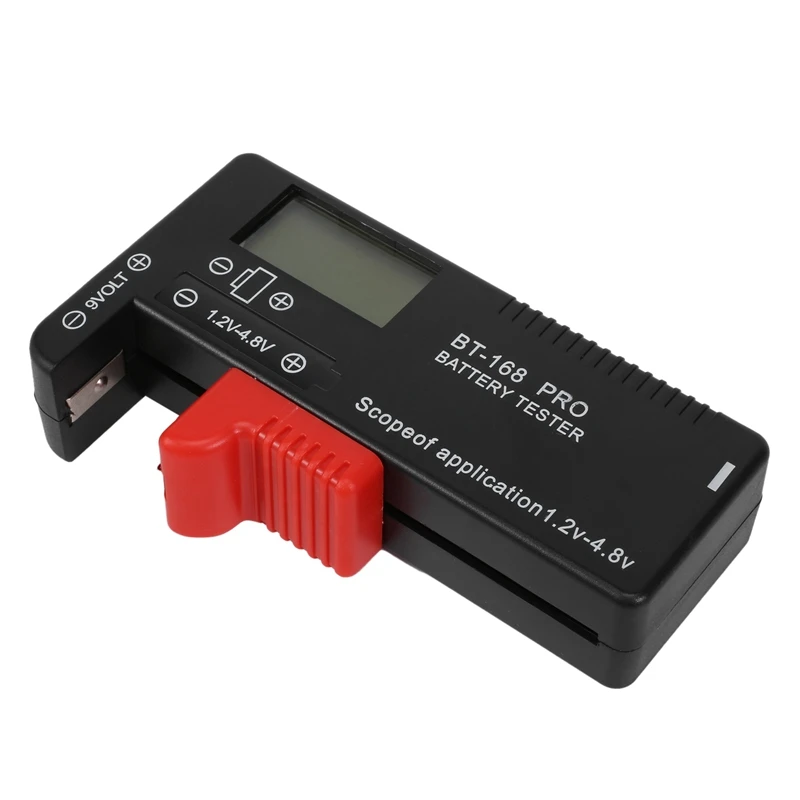 디지털 LCD 범용 배터리 테스터 (모델: BT - 168 PRO), 배터리 테스터 전압 검사기, AA AAA C D 18650 9V, 2 개