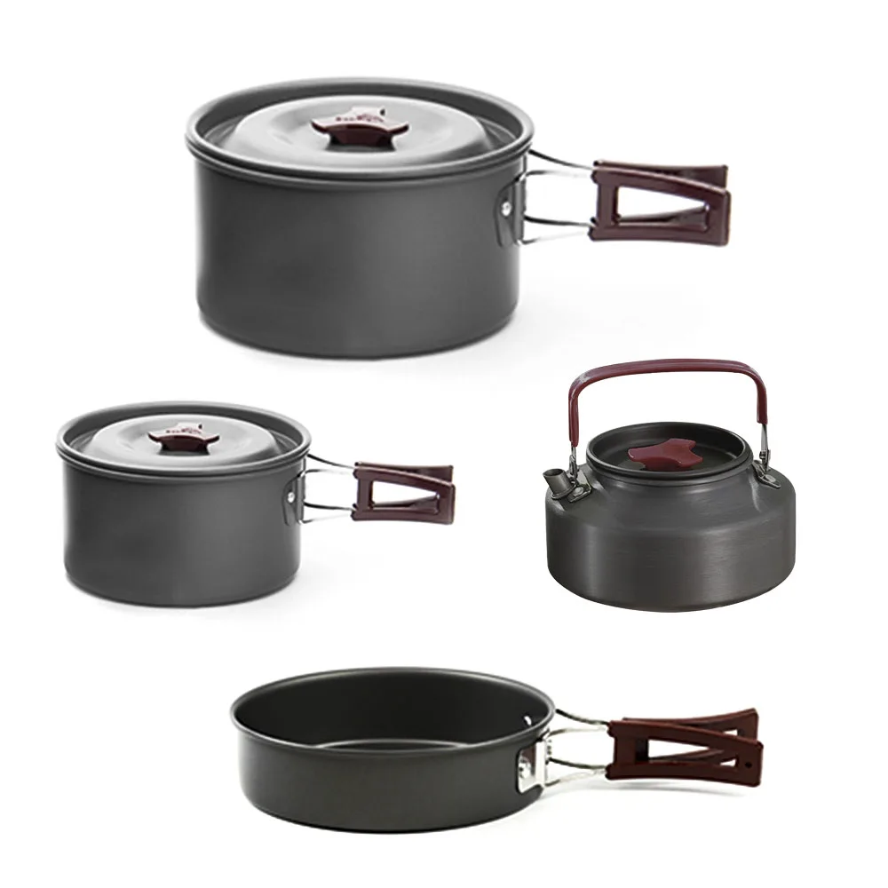 냄비 커틀리 코펠 플랫 2 + 워터 엔지 캠핑 코펠 세트, 냄비 바닥 냄비 