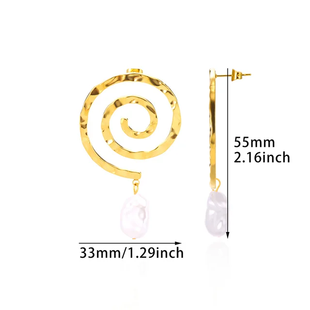 Boucles d'oreilles circulaires pour femmes, Vintage, Punk, Baroque, perles, Clip d'oreille en acier inoxydable, bijoux pour femmes, Imitation de perles, cadeau Mujer