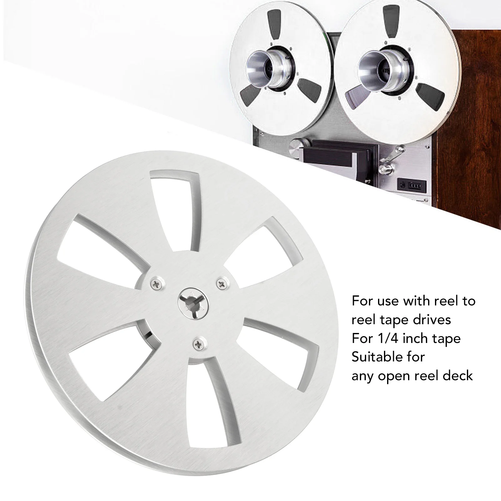 1/4 7 Inch Empty Reel Aluminum Alloy 6 Hole Open Reel Sound Tape Empty Opening Machine Part 6 Hole Tape