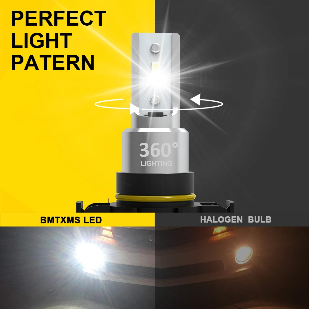 BMTxms 2PCS 2504 PSX24W LED 자동차 안개등 전구 DRL 램프 쉐보레 캡티바 지프 랭글러 JK JL 패트리어트 컴패스 스바루 XV용