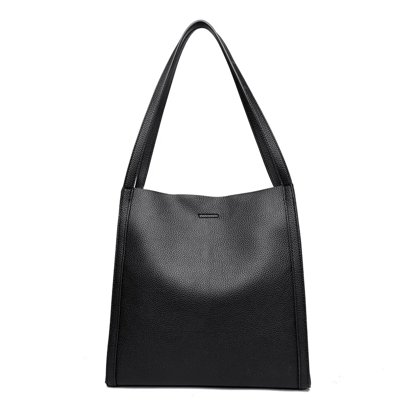 Luxury Designer Women's Tote Bucket Handbag 2023 New Trend Women's Soft Leather Shoulder Bag Women's Simple Large Handbag