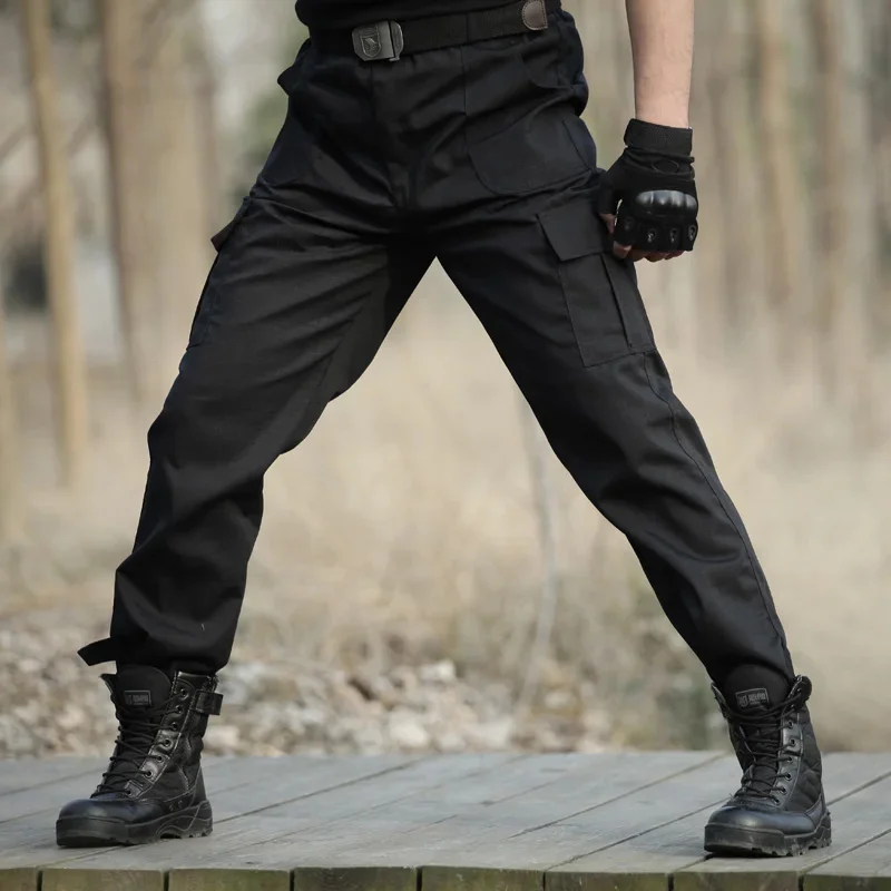 

Black Military Cargo Men Army Tactical Sweatpants Men's Working Pants Overalls Casual Trouser Pantalon Homme CS