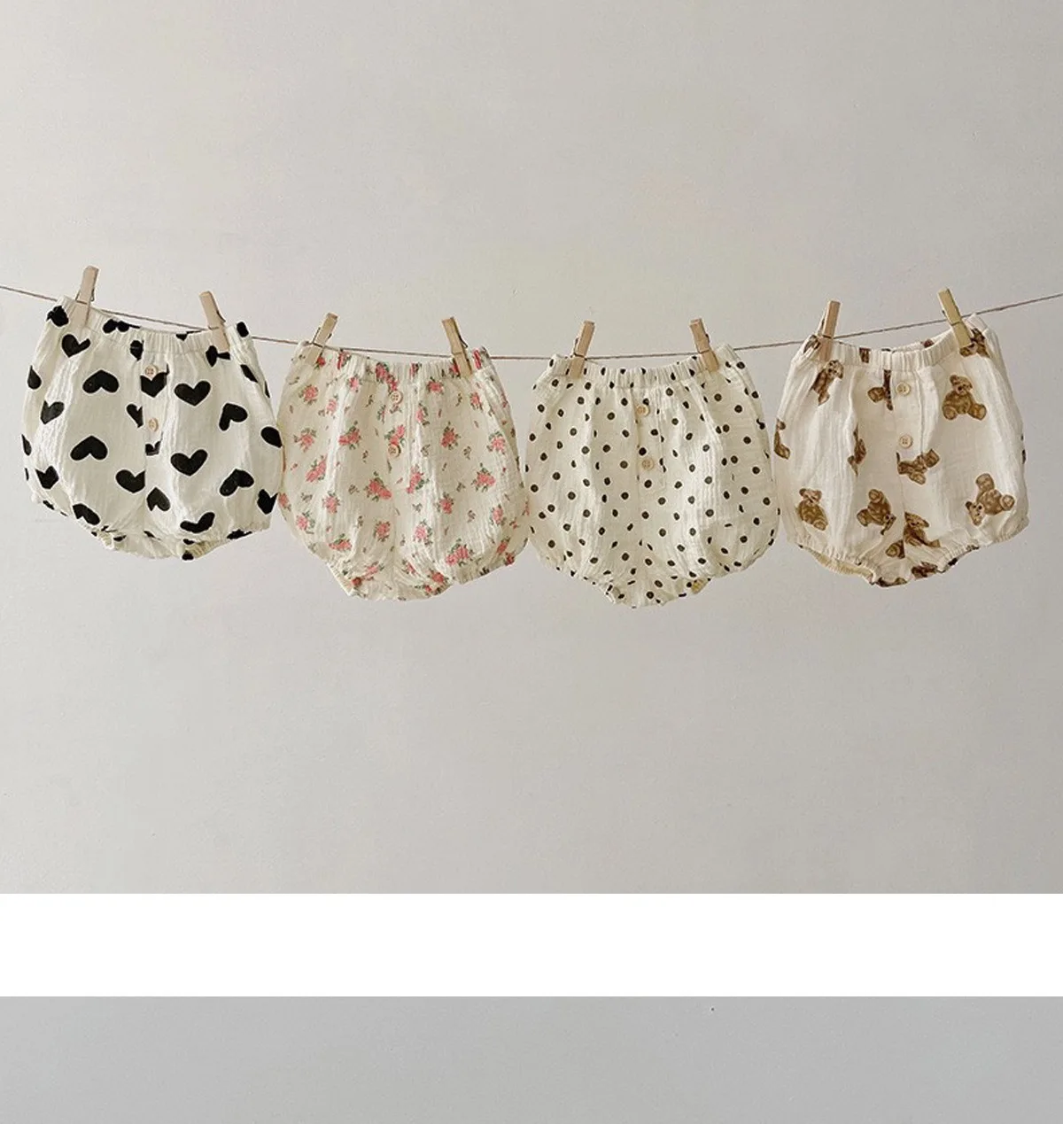 Ircomll 4 Paare/los 2025 Sommer Nette Baby Mädchen Klettern Hosen Baumwolle Garn Bequeme Atmungsaktive Shorts Kleinkind Hosen für 9M-4Y – Detail 11