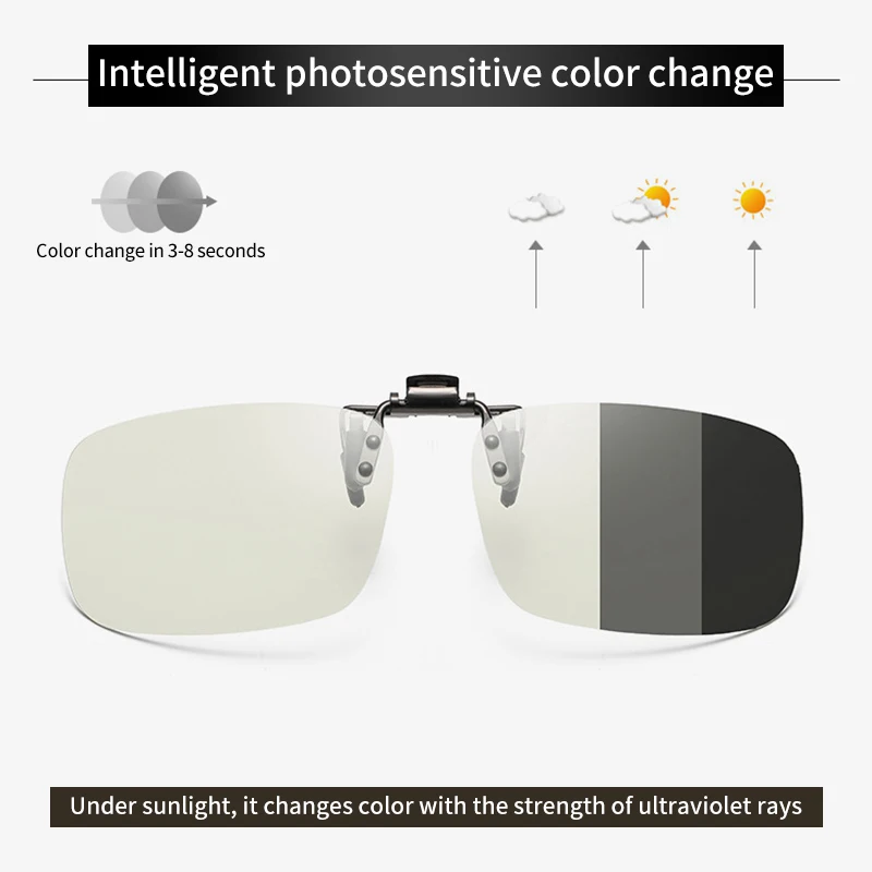 Polarized Sun Glasses Clip-on Fishing Sunglasses Outdoor Night Vision Glasses Covers Anti Glare Sunglasses Clip for Men Women 