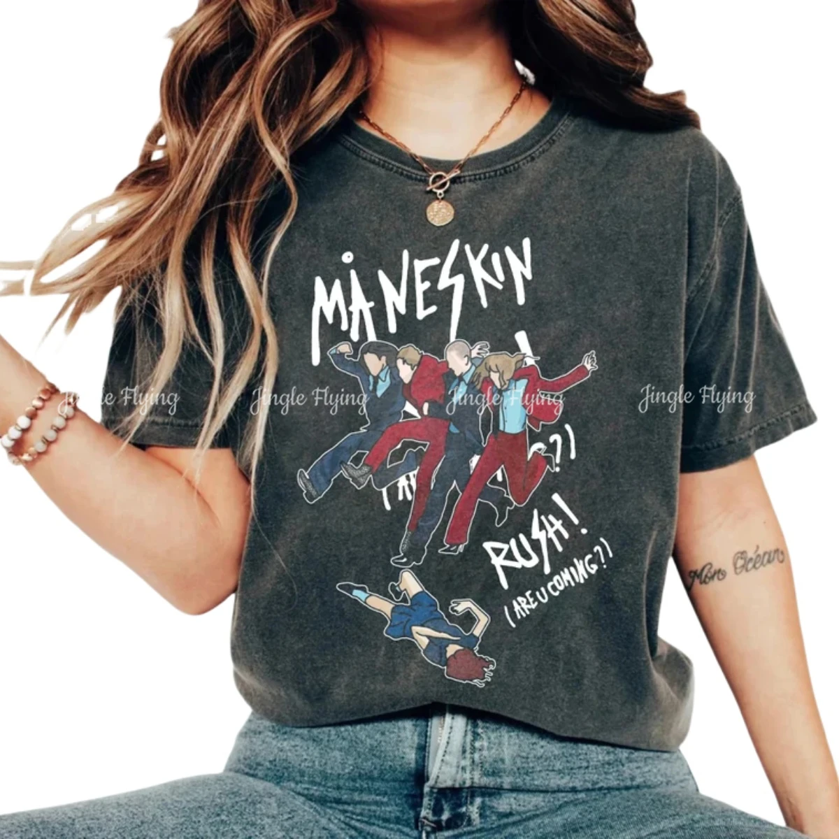Maneskin Rush 2024 Tour Shirt Rock Band Tshirt Gift For Men And