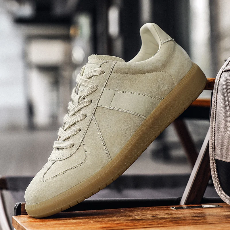 Suede Leather Casual Shoe Non-Slip Comfy Mens Sneakers Walking Designer Male Tenis Masculino Versatile Leisure Walk Man Footwear 4