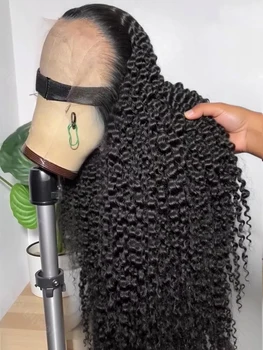 40 46 Inch Deep Wave Lace Frontal Wig 13x4 13x6 Hd Transparent Curly Human Hair Lace Front Wigs For Black Women Water Wave Lace Wigs Pre Plucked Baby Hair 300 High Density Brazilian Human Hair 1