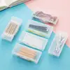 Portable Small Storage Box Cotton Swab Holder Case Home Cotton Swab Box Makeup Organizer Dustproof Durable Bathroom Jar 4