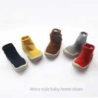 Baby Walking Shoes Spring and Autumn Children's Solid Color Anti Slip Children's Shoes Socks Floor Socks for Boys and Girls 1