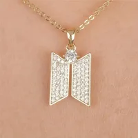 Fashion Necklace with Crystal-tone Zircon Alloy Pendant Gift for Fans - Image 5