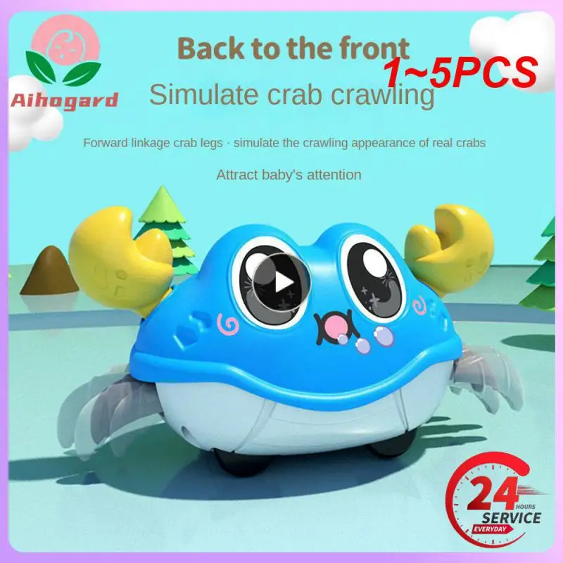 

1~5PCS Crawling Crab Tummy Time Baby Sensory Toys Infant Learning Crawl Toddler Development Babies Interactive Walking Birthday
