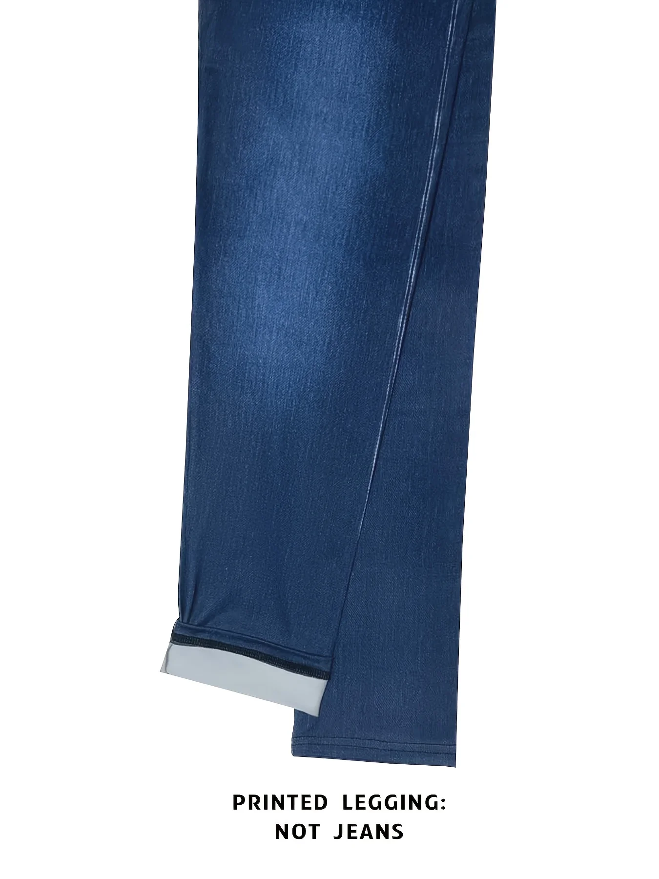 【Non-Denim】Women's Faux Denim Print Leggings, Sports Casual Skinny Pants, Thin Soft Skin-Friendly Yoga Pants, All Seasons Wear L 4