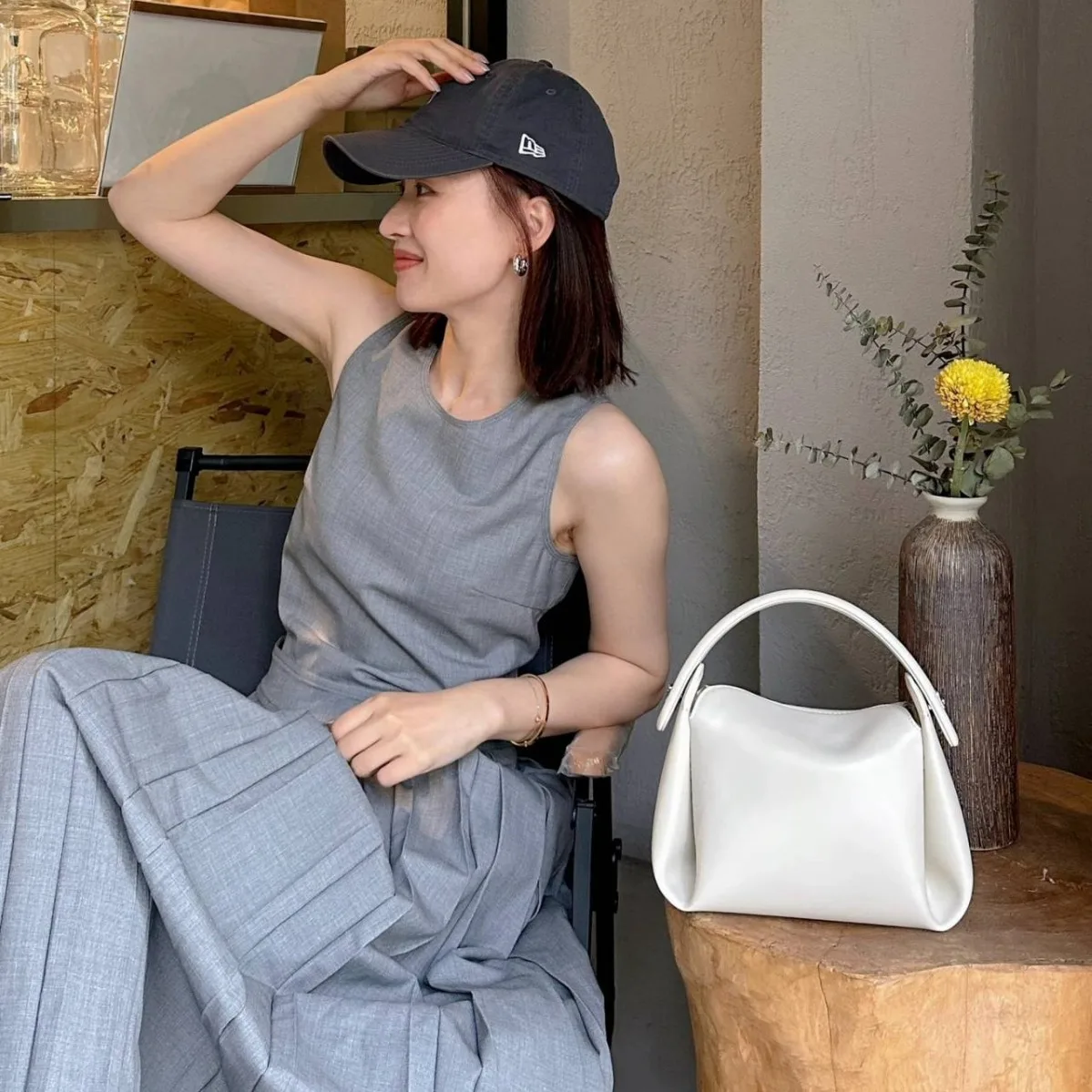 Genuine Single Handbag Women's Leather Shoulder Crossbody Bag Y2k Pillow New High-end Fashion Cowhide Retro Classic Style