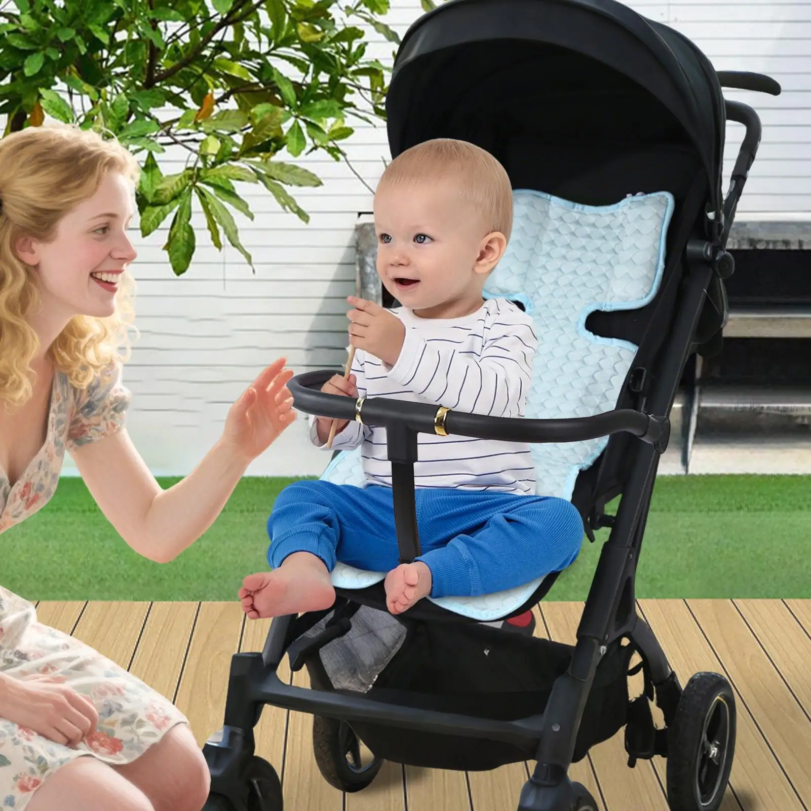 1pc Baby Stroller Cooling Seat Pads for Summer Seats Cushion Kids Comfortable Soft Pad Baby Sleep Cushions Breathable Pram Mats