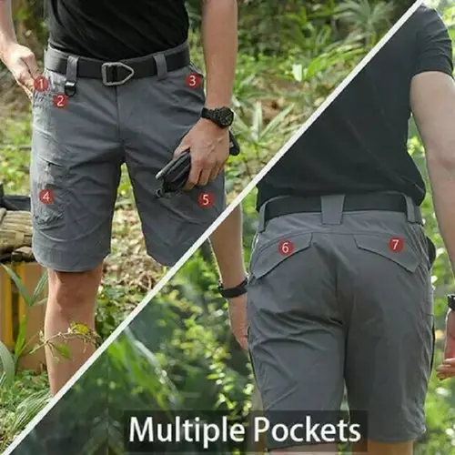 Outdoor Cargo Military Men Tactical Shorts for Summer Waterproof Urban Shorts Trekking Camp Pants Multi Pocket Plus Size Hiking - Image 4