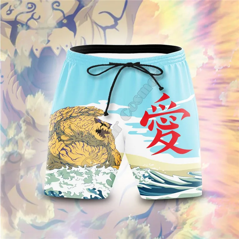 Gon Freecss Beach Shorts 3D Printed Shorts Summer Casual Men's Shorts Loose Quick Drying shorts Cosplay Clothes