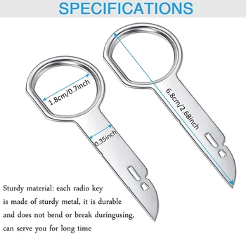 أداة إزالة راديو السيارة مفتاح ستيريو مفيد راديو ستيريو الإصدار إزالة تثبيت أداة أداة إصلاح السيارة الملحقات أداة إزالة الصواميل - Image 6