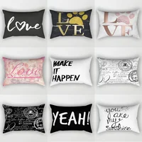 Love Letter Make It Happen You Are My Sunshine   Pillow Covers High Quality Short Plush Velvet Rectangle Pillow Cases Room Decor 1