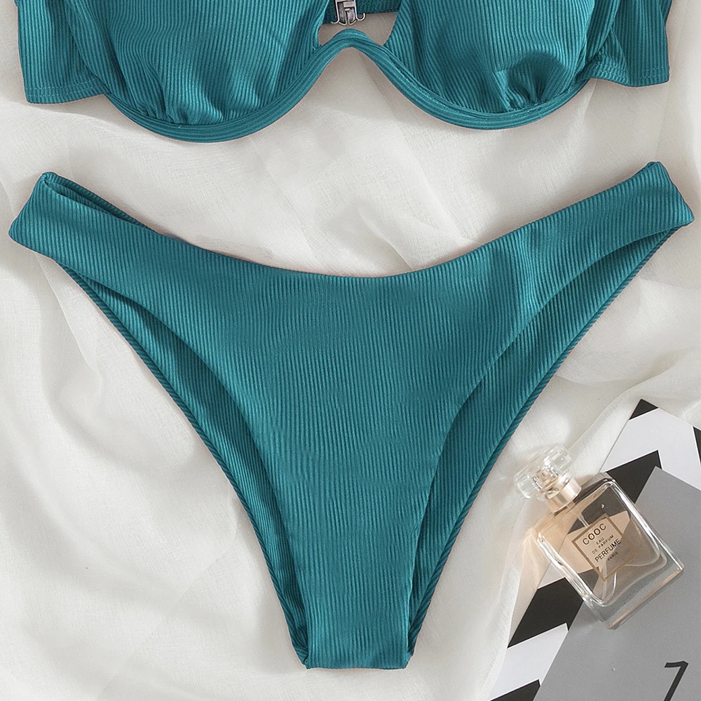 Swimsuit 2022 New Summer Women Bikini Push Up Swimwear Ruffle Monokini Adjustable Shoulder Bodysuit Bathing Swim Wear Suit